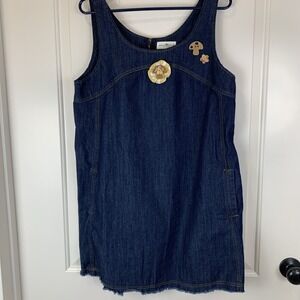 Natural Life Women's Large Denim Jumper Granola Cottagecore